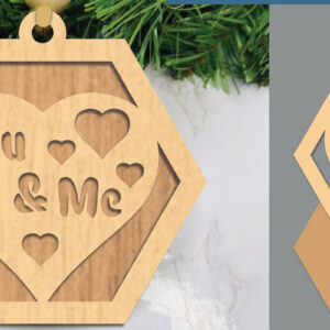 Intra απο ξύλο plywood 3mm-4mm πάχος – You and Me Ornament Δίασταση  20x20 cm INTRAFABR-105469628