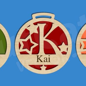 Intra απο ξύλο plywood 3mm-4mm πάχος – Εξατομικευμένες Χριστουγεννιάτικες Μπάλες Αλφάβητο Δίασταση  20x20 cm INTRAFABR-119550811 - Image 5