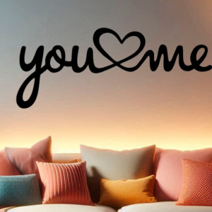 Intra απο ξύλο plywood 3mm-4mm πάχος – You and Me Wall Art – Αρχείο κοπής με λέιζερ Δίασταση  40x30 cm INTRAFABR-117648304