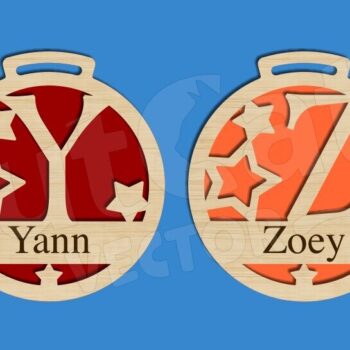 Intra απο ξύλο plywood 3mm-4mm πάχος – Εξατομικευμένες Χριστουγεννιάτικες Μπάλες Αλφάβητο Δίασταση  20x20 cm INTRAFABR-119550811 - Image 10