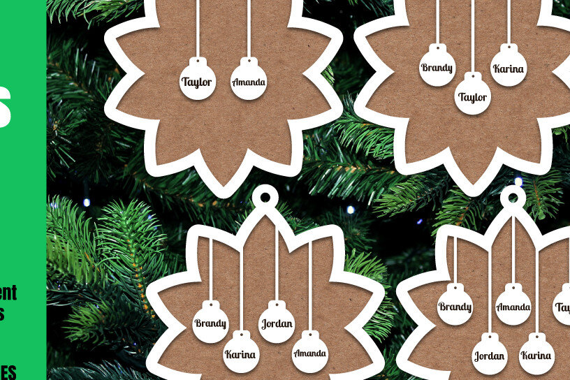 Intra απο ξύλο plywood 3mm-4mm πάχος – Εξατομικευμένο Χριστουγεννιάτικο Στολίδι Δίασταση  20x20 cm INTRAFABR-20704650