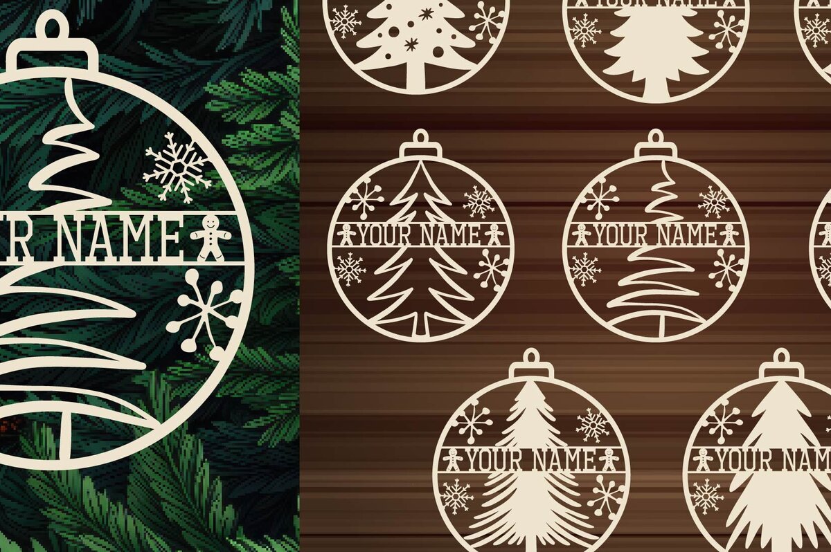 Intra απο ξύλο plywood 3mm-4mm πάχος – Εξατομικευμένο Χριστουγεννιάτικο Στολίδι Δίασταση  20x20 cm INTRAFABR-108464925