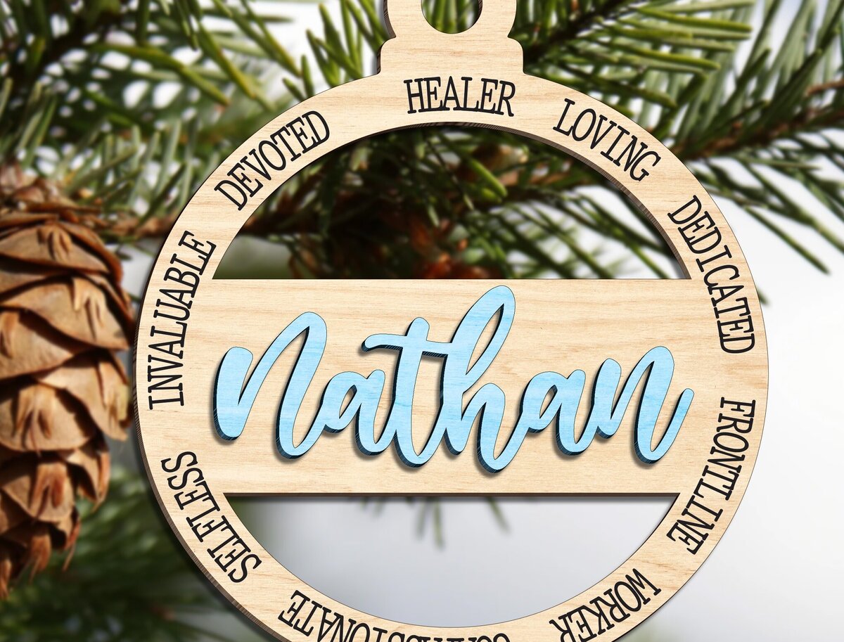 Intra απο ξύλο plywood 3mm-4mm πάχος – Εξατομικευμένο Χριστουγεννιάτικο Στολίδι Δίασταση  20x20 cm INTRAFABR-110861421