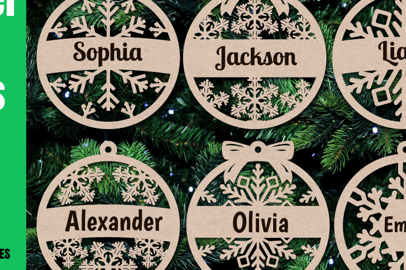 Intra απο ξύλο plywood 3mm-4mm πάχος – Εξατομικευμένο Χριστουγεννιάτικο Στολίδι Δίασταση  20x20 cm INTRAFABR-20598639