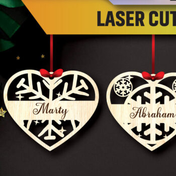 Intra απο ξύλο plywood 3mm-4mm πάχος – Εξατομικευμένη δέσμη Χριστουγεννιάτικων στολιδιών Δίασταση 20x20 cm INTRAFABR-105041334 - Image 1