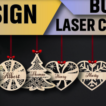 Intra απο ξύλο plywood 3mm-4mm πάχος – Εξατομικευμένη δέσμη Χριστουγεννιάτικων στολιδιών Δίασταση 20x20 cm INTRAFABR-105067417 - Image 1