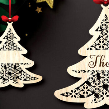 Intra απο ξύλο plywood 3mm-4mm πάχος – Εξατομικευμένη δέσμη Χριστουγεννιάτικων στολιδιών Δίασταση 20x20 cm INTRAFABR-105067417 - Image 4