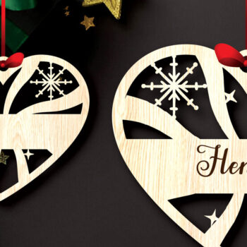 Intra απο ξύλο plywood 3mm-4mm πάχος – Εξατομικευμένη δέσμη Χριστουγεννιάτικων στολιδιών Δίασταση 20x20 cm INTRAFABR-105067417 - Image 6