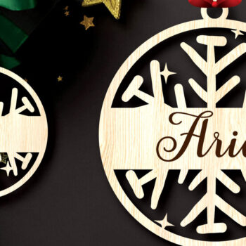 Intra απο ξύλο plywood 3mm-4mm πάχος – Εξατομικευμένη δέσμη Χριστουγεννιάτικων στολιδιών Δίασταση 20x20 cm INTRAFABR-105067417 - Image 9