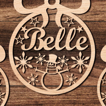 Intra απο ξύλο plywood 3mm-4mm πάχος – Εξατομικευμένη δέσμη Χριστουγεννιάτικων στολιδιών Δίασταση 20x20 cm INTRAFABR-109496235 - Image 9