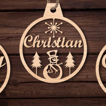 Intra απο ξύλο plywood 3mm-4mm πάχος – Εξατομικευμένη δέσμη Χριστουγεννιάτικων στολιδιών Δίασταση 20x20 cm INTRAFABR-109496235 - Image 10