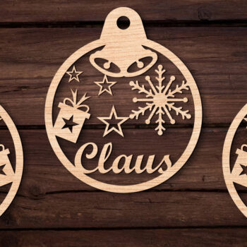 Intra απο ξύλο plywood 3mm-4mm πάχος – Εξατομικευμένη δέσμη Χριστουγεννιάτικων στολιδιών Δίασταση 20x20 cm INTRAFABR-109496235 - Image 11