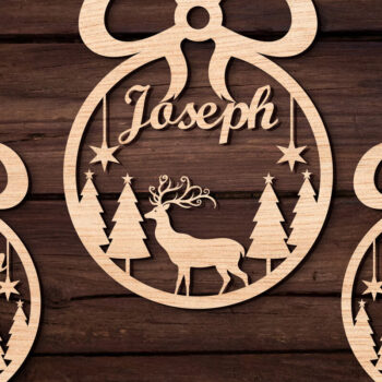 Intra απο ξύλο plywood 3mm-4mm πάχος – Εξατομικευμένη δέσμη Χριστουγεννιάτικων στολιδιών Δίασταση 20x20 cm INTRAFABR-109496235 - Image 12