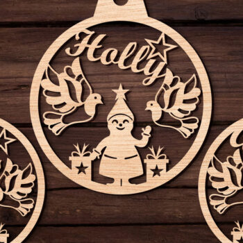 Intra απο ξύλο plywood 3mm-4mm πάχος – Εξατομικευμένη δέσμη Χριστουγεννιάτικων στολιδιών Δίασταση 20x20 cm INTRAFABR-109496235 - Image 14