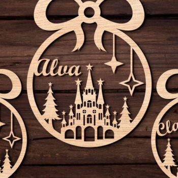 Intra απο ξύλο plywood 3mm-4mm πάχος – Εξατομικευμένη δέσμη Χριστουγεννιάτικων στολιδιών Δίασταση 20x20 cm INTRAFABR-109496235 - Image 16