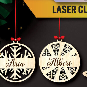 Intra απο ξύλο plywood 3mm-4mm πάχος – Εξατομικευμένη δέσμη Χριστουγεννιάτικων στολιδιών Δίασταση  20x20 cm INTRAFABR-104982901 - Image 1