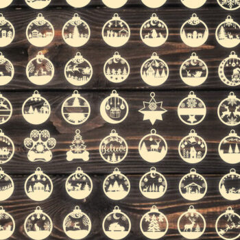 Intra απο ξύλο plywood 3mm-4mm πάχος – Προσωποποιημένα Χριστουγεννιάτικα Στολίδια Laser Δίασταση  20x20 cm INTRAFABR-118661606 - Image 2