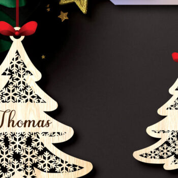 Intra απο ξύλο plywood 3mm-4mm πάχος – Προσωποποιημένα Χριστουγεννιάτικα Στολίδια Δίασταση  20x20 cm INTRAFABR-104982666 - Image 1