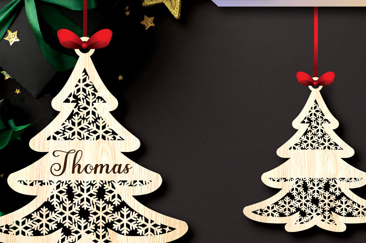 Intra απο ξύλο plywood 3mm-4mm πάχος – Προσωποποιημένα Χριστουγεννιάτικα Στολίδια Δίασταση  20x20 cm INTRAFABR-104982666