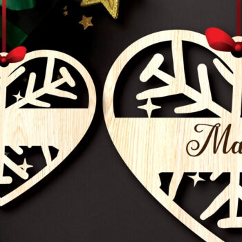 Intra απο ξύλο plywood 3mm-4mm πάχος – Προσωποποιημένα Χριστουγεννιάτικα Στολίδια Δίασταση 20x20 cm INTRAFABR-105040524 - Image 2