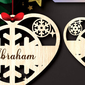 Intra απο ξύλο plywood 3mm-4mm πάχος – Προσωποποιημένα Χριστουγεννιάτικα Στολίδια Δίασταση  20x20 cm INTRAFABR-105040657