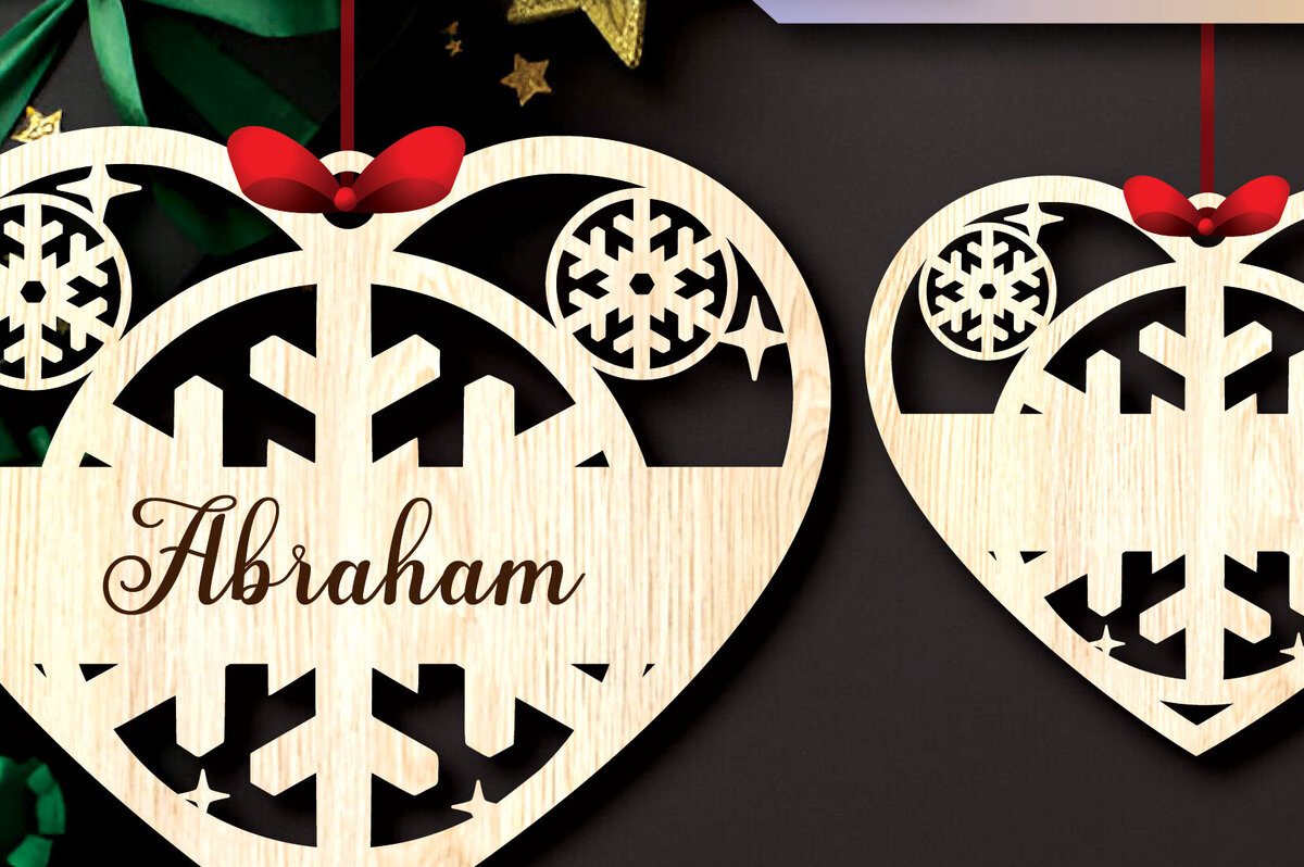 Intra απο ξύλο plywood 3mm-4mm πάχος – Προσωποποιημένα Χριστουγεννιάτικα Στολίδια Δίασταση  20x20 cm INTRAFABR-105040657