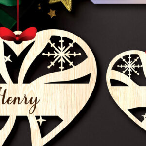 Intra απο ξύλο plywood 3mm-4mm πάχος – Προσωποποιημένα Χριστουγεννιάτικα Στολίδια Δίασταση  20x20 cm INTRAFABR-105040837