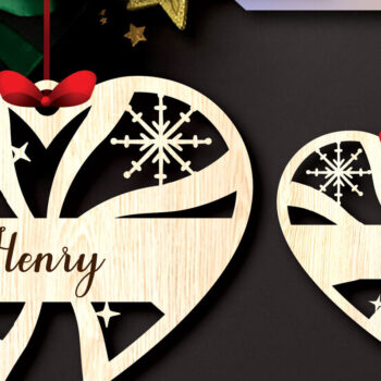 Intra απο ξύλο plywood 3mm-4mm πάχος – Προσωποποιημένα Χριστουγεννιάτικα Στολίδια Δίασταση  20x20 cm INTRAFABR-105040837 - Image 1