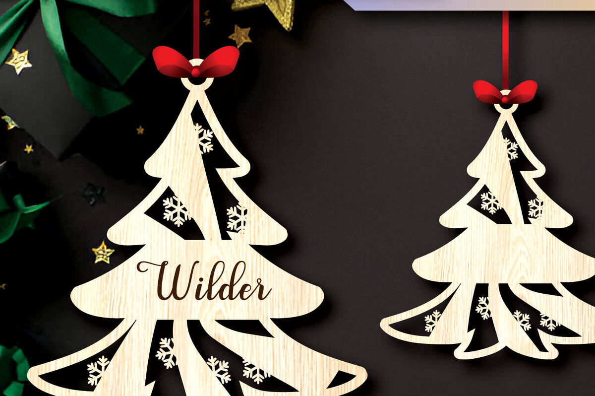 Intra απο ξύλο plywood 3mm-4mm πάχος – Προσωποποιημένα Χριστουγεννιάτικα Στολίδια Δίασταση  20x20 cm INTRAFABR-105041024