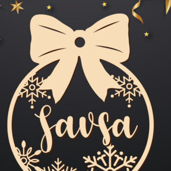 Intra απο ξύλο plywood 3mm-4mm πάχος – Εξατομικευμένα Χριστουγεννιάτικα Στολίδια Δίασταση  20x20 cm INTRAFABR-79232801 - Image 1