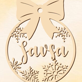 Intra απο ξύλο plywood 3mm-4mm πάχος – Εξατομικευμένα Χριστουγεννιάτικα Στολίδια Δίασταση  20x20 cm INTRAFABR-79232801 - Image 3