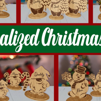 Intra απο ξύλο plywood 3mm-4mm πάχος – Εξατομικευμένες χριστουγεννιάτικες βάσεις 3D Δίασταση  20x20 cm INTRAFABR-79847270 - Image 1