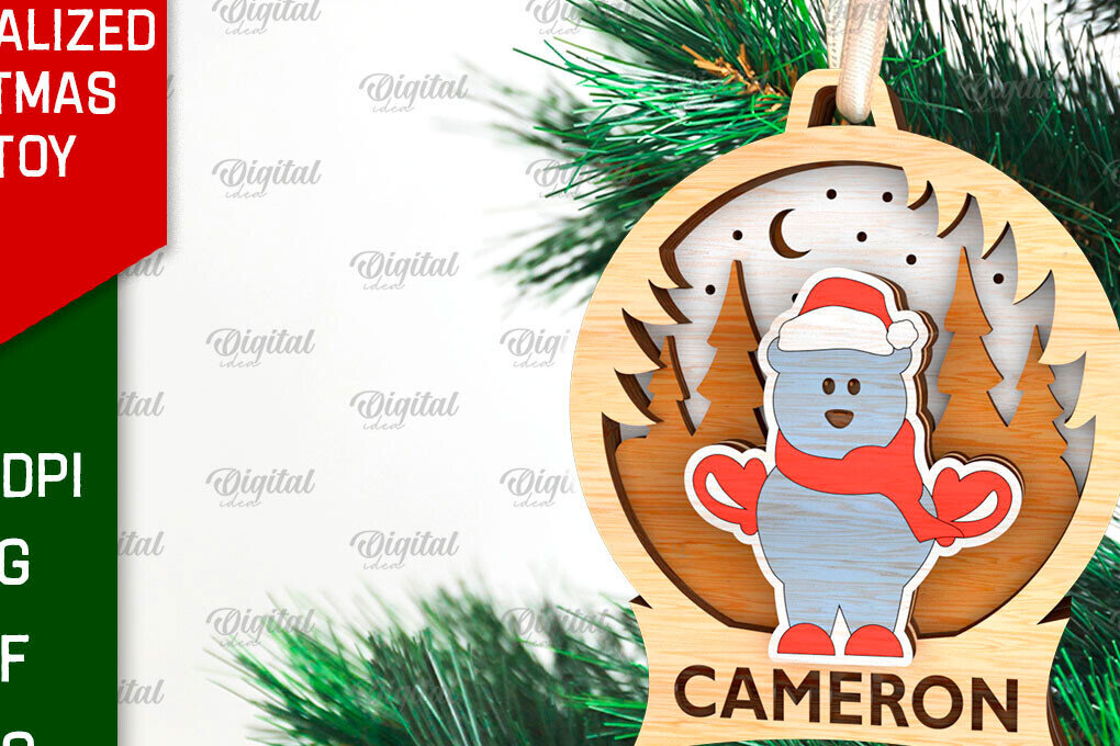 Intra απο ξύλο plywood 3mm-4mm πάχος – Εξατομικευμένο παιχνίδι Χριστουγεννιάτικου Δέντρου LaserCut Δίασταση  20x20 cm INTRAFABR-106663331