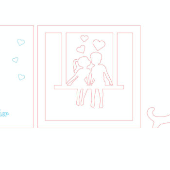 Intra απο ξύλο plywood 3mm-4mm πάχος – Εξατομικευμένη Ξύλινη Πινακίδα Ζευγαριού Δίασταση  20x20 cm INTRAFABR-114051035 - Image 3