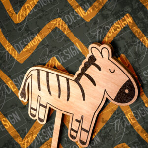 Intra απο ξύλο plywood 3mm-4mm πάχος – Zebra Cake Topper  Δίασταση  20x20 cm INTRAFABR-81267639