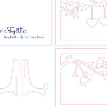 Intra απο ξύλο plywood 3mm-4mm πάχος – Εξατομικευμένο Cutfile Ξύλινης Πινακίδας Ζευγαριών Δίασταση  20x20 cm INTRAFABR-114048009 - Image 3