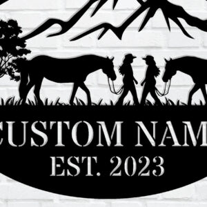 Intra απο ξύλο plywood 3mm-4mm πάχος – Εξατομικευμένη  πινακίδα Cowboy Cowgirl Δίασταση  20x20 cm INTRAFABR-106018785