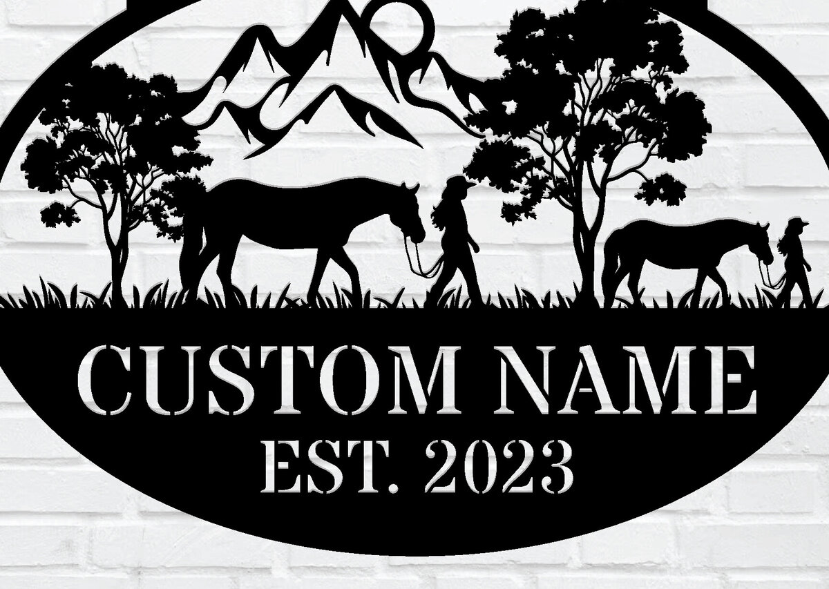 Intra απο ξύλο plywood 3mm-4mm πάχος – Εξατομικευμένη  πινακίδα Cowboy Cowgirl Δίασταση  20x20 cm INTRAFABR-106018590