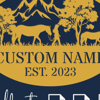 Intra απο ξύλο plywood 3mm-4mm πάχος – Εξατομικευμένη  πινακίδα Cowboy Cowgirl Δίασταση  20x20 cm INTRAFABR-106018590 - Image 2