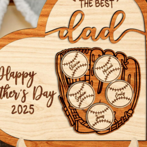 Intra απο ξύλο plywood 3mm-4mm πάχος – Εξατομικευμένο Daddy Great Catch HeartSign Δίασταση  40x30 cm INTRAFABR-118592527