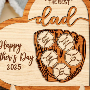 Intra απο ξύλο plywood 3mm-4mm πάχος – Εξατομικευμένο Daddy Great Catch HeartSign Δίασταση  40x30 cm INTRAFABR-118592527 - Image 1