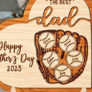 Intra απο ξύλο plywood 3mm-4mm πάχος – Εξατομικευμένο Daddy Great Catch HeartSign Δίασταση  40x30 cm INTRAFABR-118592527 - Image 3