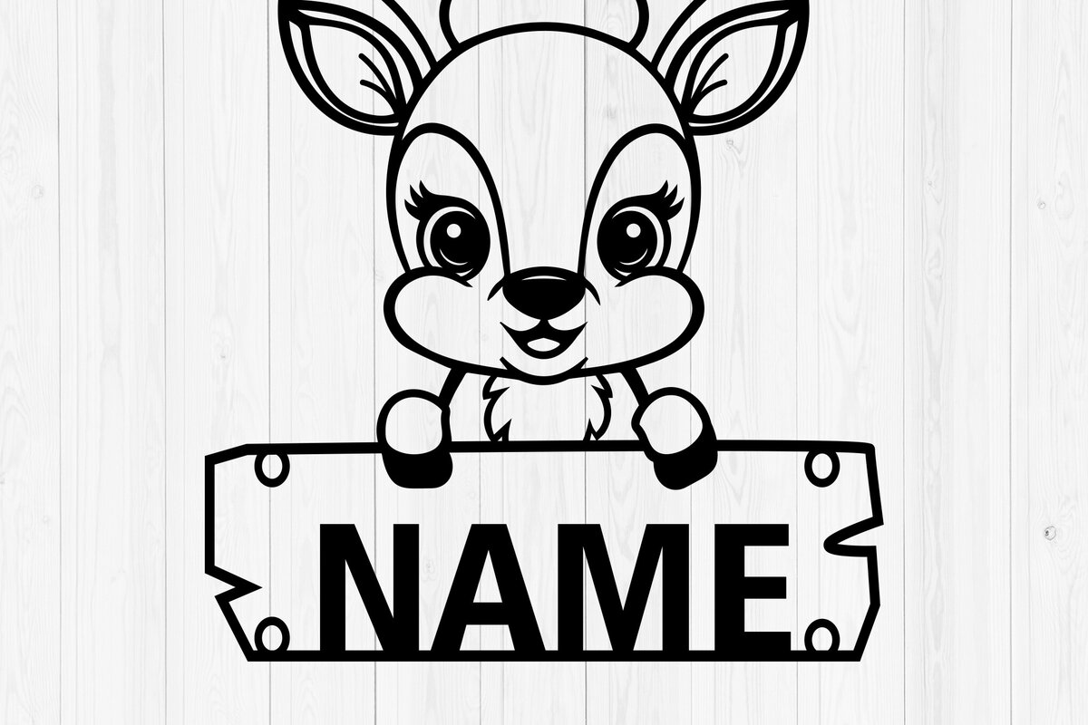 Intra απο ξύλο plywood 3mm-4mm πάχος – Εξατομικευμένη πινακίδα ονόματος ελαφιού - Δίασταση  20x20 cm INTRAFABR-117898500