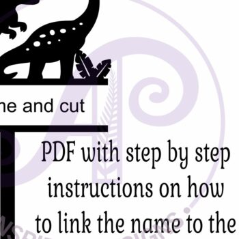 Intra απο ξύλο plywood 3mm-4mm πάχος – Personalized Dinosaur Cake Topper Δίασταση  20x20 cm INTRAFABR-116859742 - Image 4