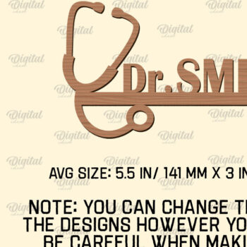 Intra απο ξύλο plywood 3mm-4mm πάχος – Εξατομικευμένη δέσμη Laser Signs Doctor Δίασταση 40x30 cm INTRAFABR-99009239 - Image 2