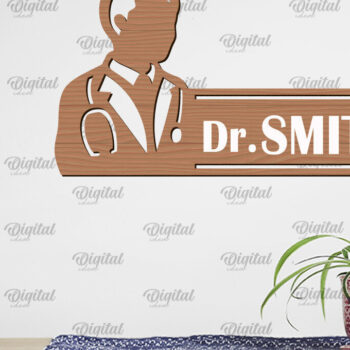 Intra απο ξύλο plywood 3mm-4mm πάχος – Εξατομικευμένη δέσμη Laser Signs Doctor Δίασταση 40x30 cm INTRAFABR-99009239 - Image 3