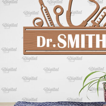 Intra απο ξύλο plywood 3mm-4mm πάχος – Εξατομικευμένη δέσμη Laser Signs Doctor Δίασταση 40x30 cm INTRAFABR-99009239 - Image 4