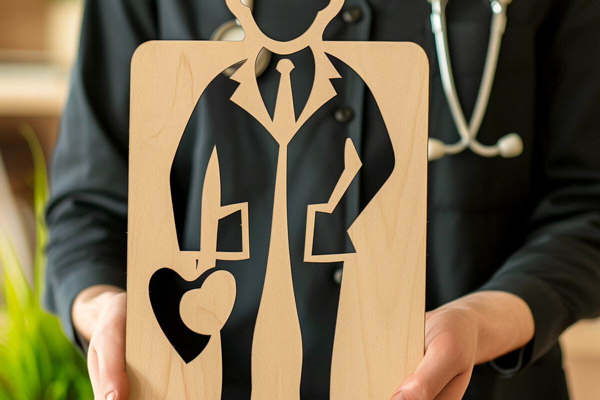 Intra απο ξύλο plywood 3mm-4mm πάχος – Personalized Doctor Signs Δίασταση  40x30 cm INTRAFABR-99634301