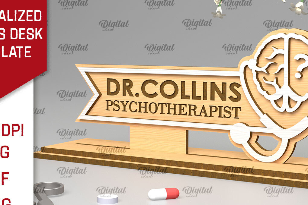 Intra απο ξύλο plywood 3mm-4mm πάχος – Προσωποποιημένη πινακίδα γραφείου Doctors Δίασταση  20x20 cm INTRAFABR-97653964