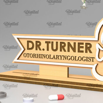 Intra απο ξύλο plywood 3mm-4mm πάχος – Προσωποποιημένη πινακίδα γραφείου Doctors Δίασταση 20x20 cm INTRAFABR-97305738 - Image 1